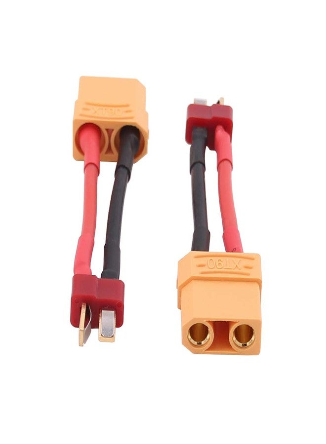 OliRC 2pcs Male T Plug to Female XT90 Connector Adapter with 14awg 2in Cable(C102-2) - Image 2